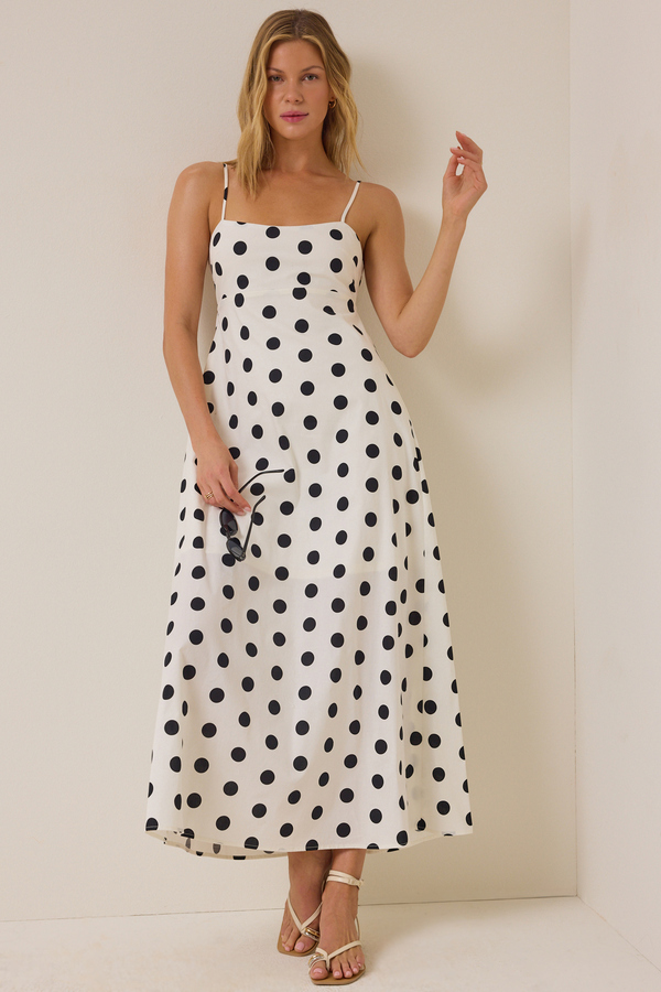 Emmalie Polka Dot Maxi Dress - Altar'd State