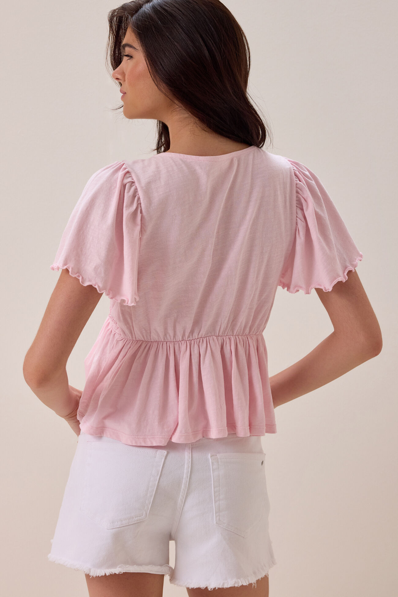 Nia Crochet Babydoll Tee