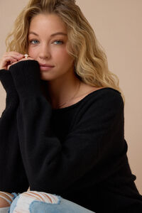 Marisol Boatneck Banded Hem Sweater - Altar'd State