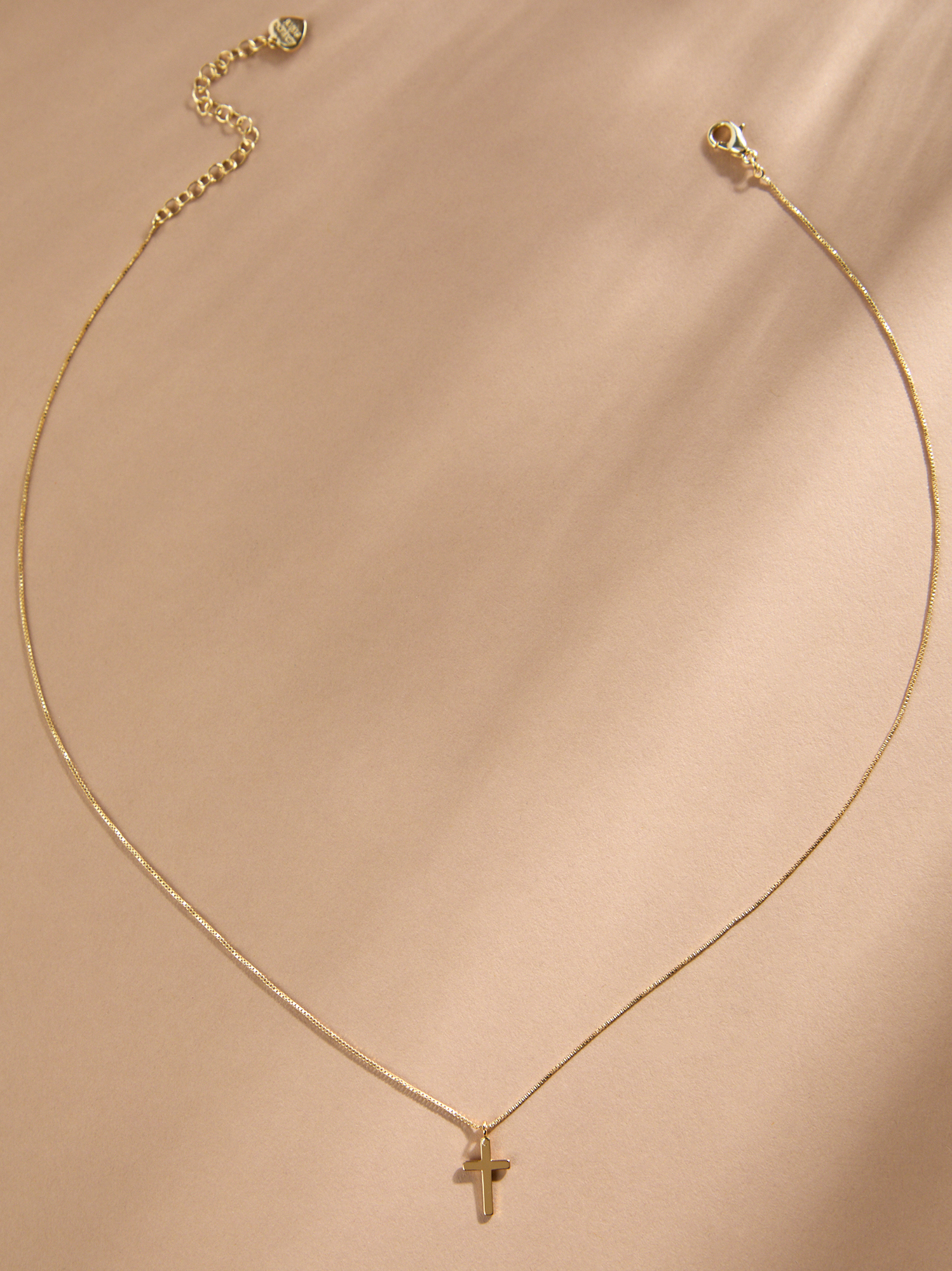 18k Gold Faithful Cross Charm Necklace | Altar'd State