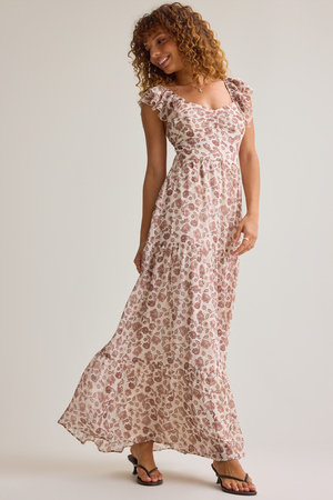 Julie Adeline Floral Ruffle Maxi Dress - Altar'd State - 