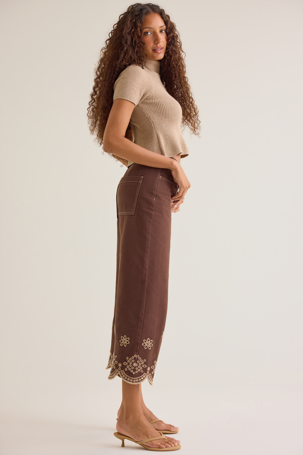 Natalee Embroidered Eyelet Jeans Detail 4 - Altar'd State