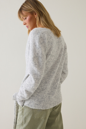 Thallo Oversized Marled Wrap Cardigan - Altar'd State