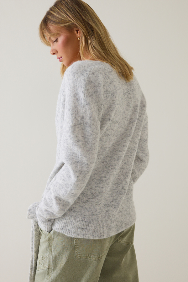 Thallo Oversized Marled Wrap Cardigan Detail 4 - Altar'd State