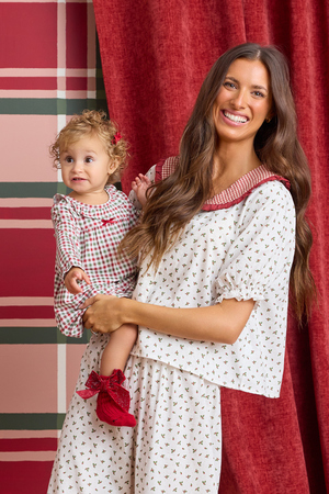 Holiday Cheer Gingham Ruffle Dress - Altar'd State - 