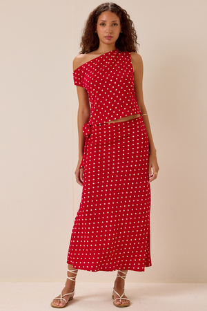 Jaycee Dot Midi Skirt - Altar'd State