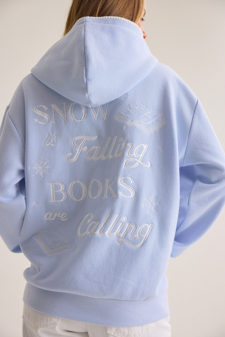Snow Falling Books Are Calling Hoodie - Altar'd State