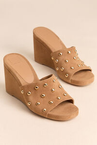Tan Suede Studded Wedge - Altar'd State