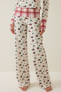 Holly Christmas Car Lounge Pants Detail 3 - Altar'd State