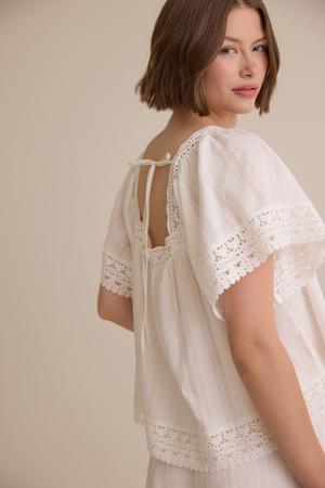 Isolde Lace Baby Doll Top - Altar'd State - 