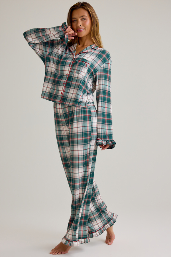 Clara Plaid Lounge Pants Detail 3 - Altar'd State