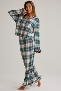 Clara Plaid Lounge Pants Detail 3 - Altar'd State
