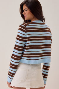 Londyn Multi Stripe Button Up Cardigan Detail 3 - Altar'd State