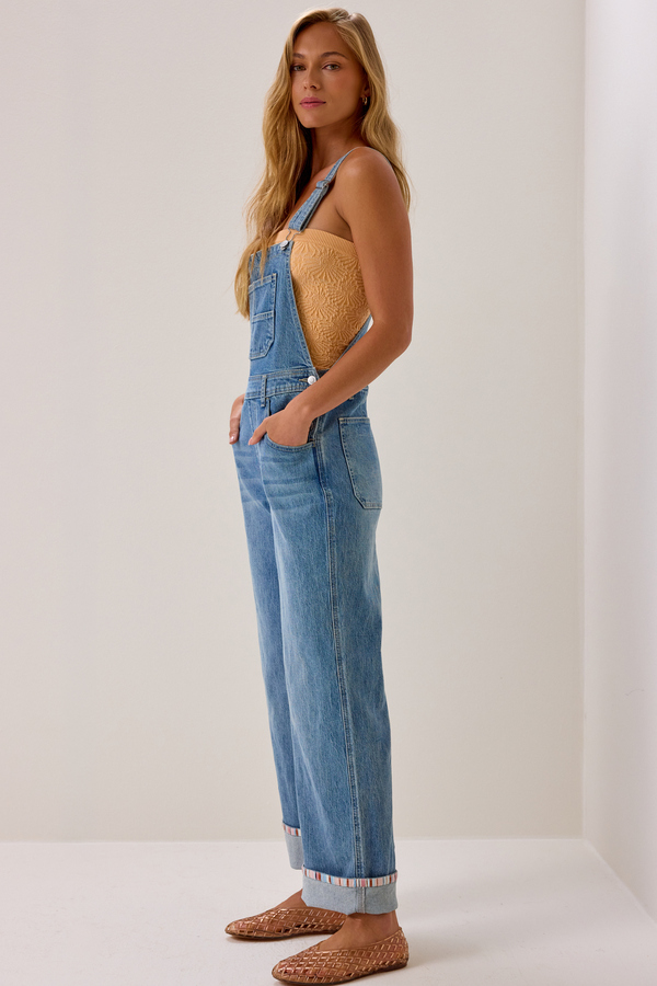 Shelby Denim Overalls Detail 4 - Altar'd State
