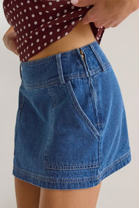 Karsen Denim Mini Skirt Detail 3 - Altar'd State