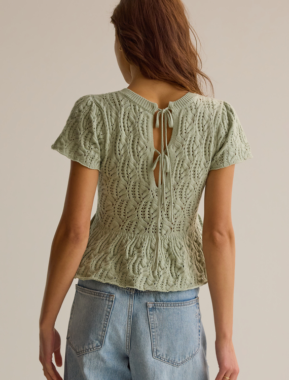 Lexie Pointelle Top Detail 3 - Altar'd State