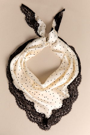 Midnight Lace Polka Dot Scarf - Altar'd State - 