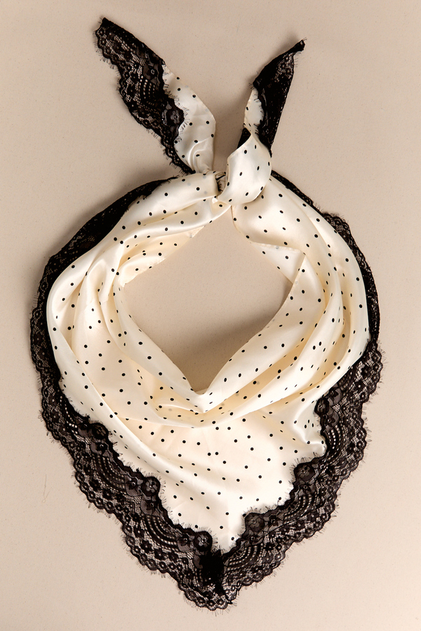 Midnight Lace Polka Dot Scarf - Altar'd State