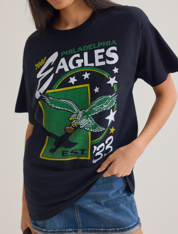 Philadelphia Eagles Oversized Graphic Tee Detail 2 - Altar'd State