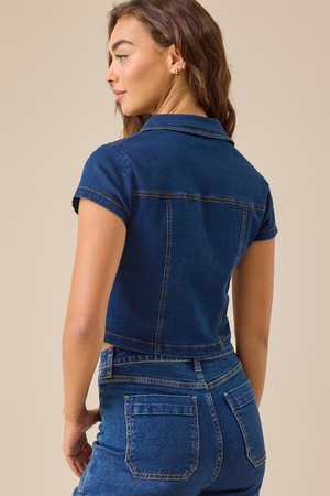 Sadie Denim Top - Altar'd State - 