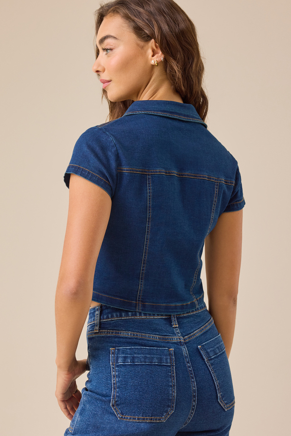 Sadie Denim Top Detail 5 - Altar'd State