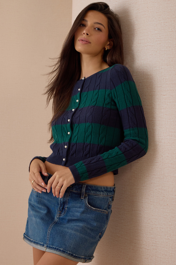 Norah Pearl Cable Knit Sweater Detail 3 - Altar'd State