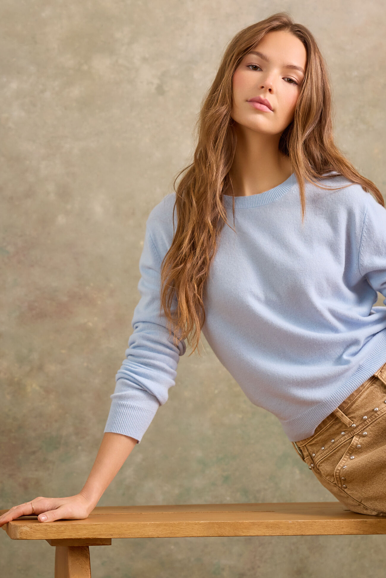 Marigold Cashmere Crew Neck Sweater