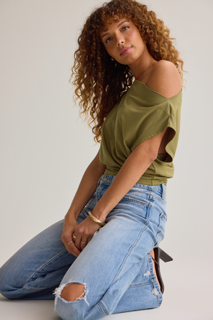Senna Asymmetrical Neck Top - Altar'd State - 