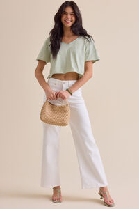 Vera Cropped Lace Tee Detail 2 - Altar'd State