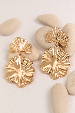 Gold Curve Burst Earrings - Altar'd State - 