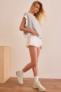 In Motion Stripe Circle Back Tee Detail 4 - Altar'd State