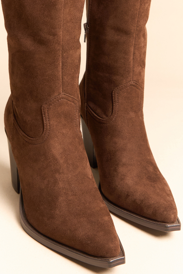 Alisse Suede Western Boot Detail 4 - Altar'd State