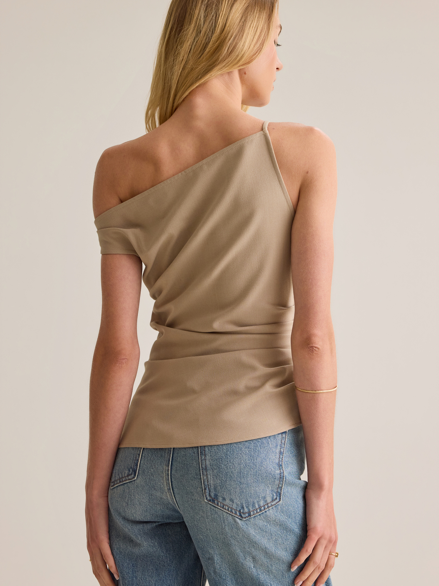 Tayler Asymmetrical Tank Top in Natural | Altar'd State