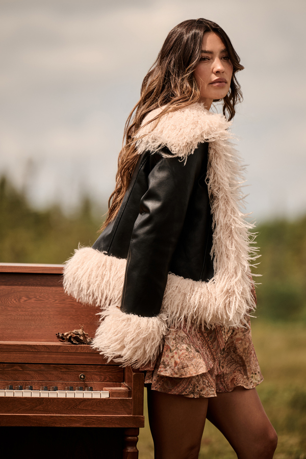 Rosemary Faux Fur Trim Jacket Detail 4 - Altar'd State