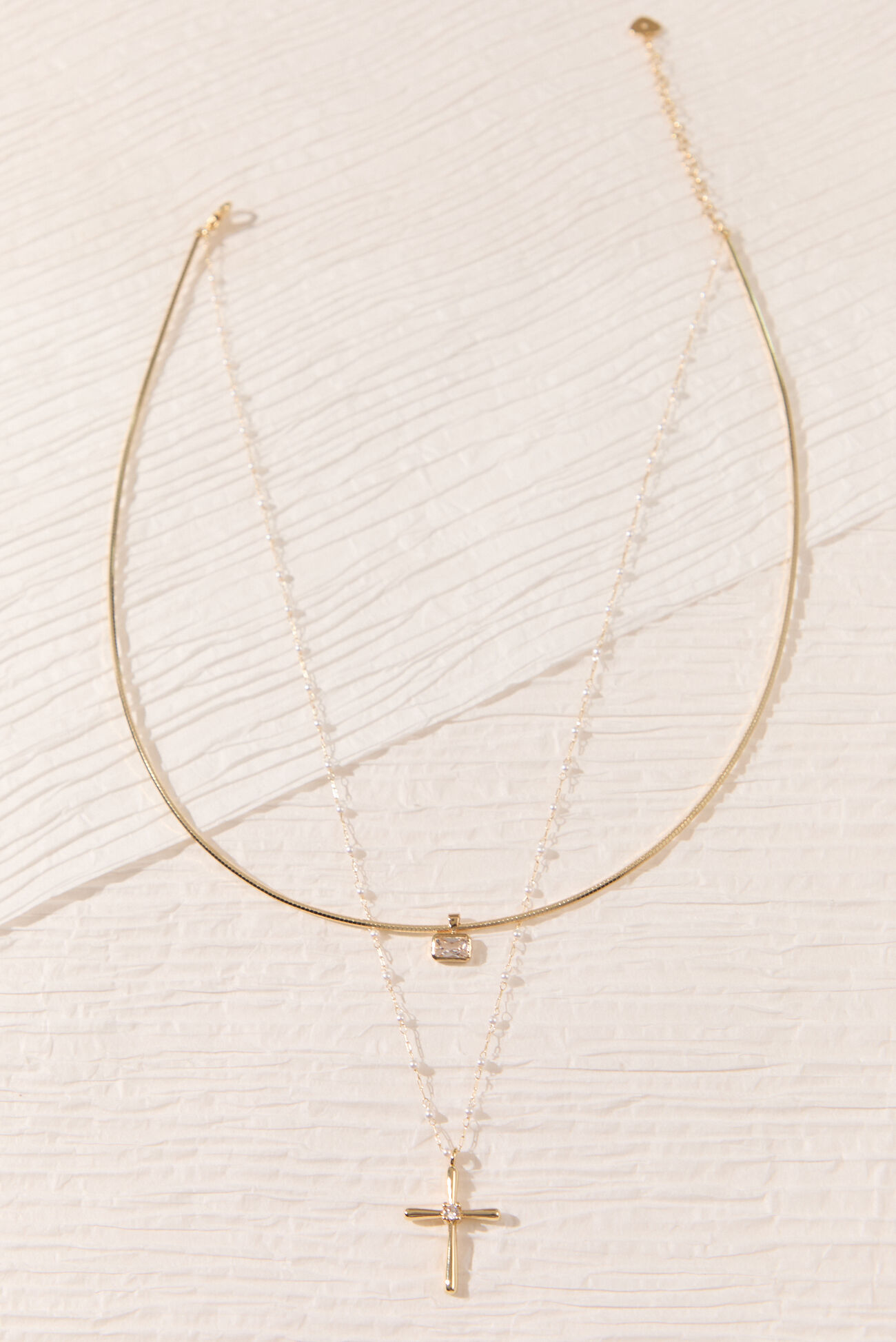 Faith & Pearl Layered Necklace