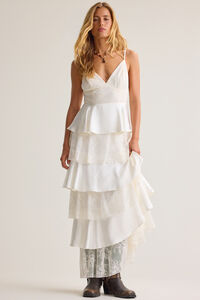 Clarke Tiered Maxi Dress Detail 2 - Altar'd State