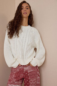 Colette Cable Knit Sweater Detail 3 - Altar'd State
