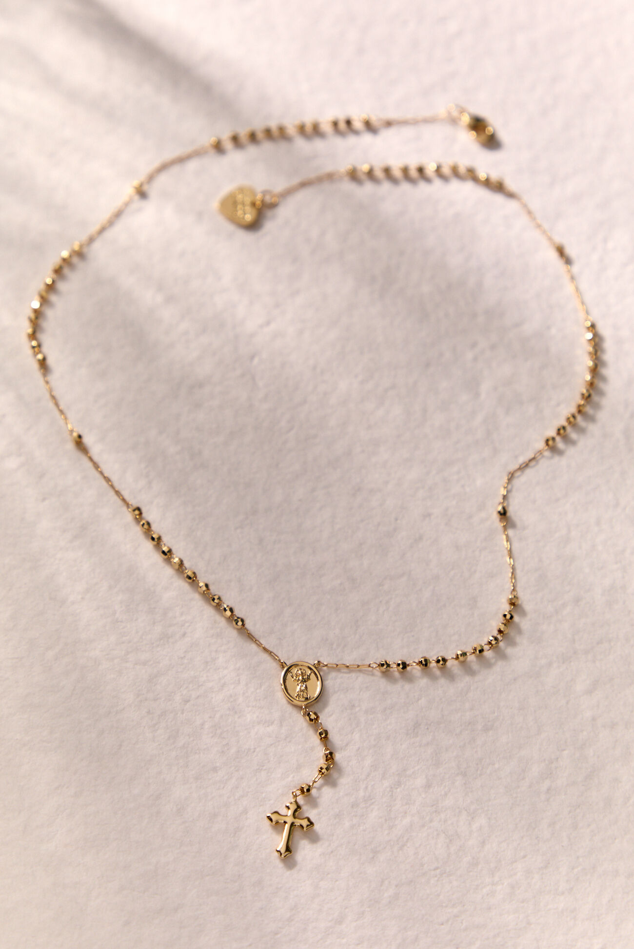 Beaded Y Neck Cross Necklace