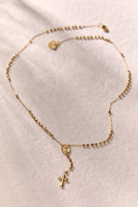 Beaded Y Neck Cross Necklace - Altar'd State