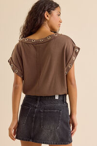 Jovie Boatneck Grommet Top Detail 4 - Altar'd State