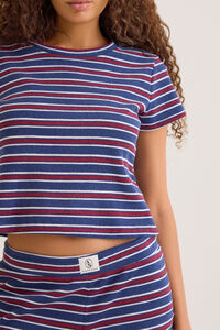 Channing Striped Brushed Rib Long Sleeve Top Detail 2 - Altar'd State