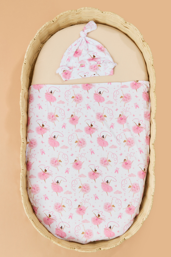 Ribbon Ballerina Swaddle and Hat - Altar'd State