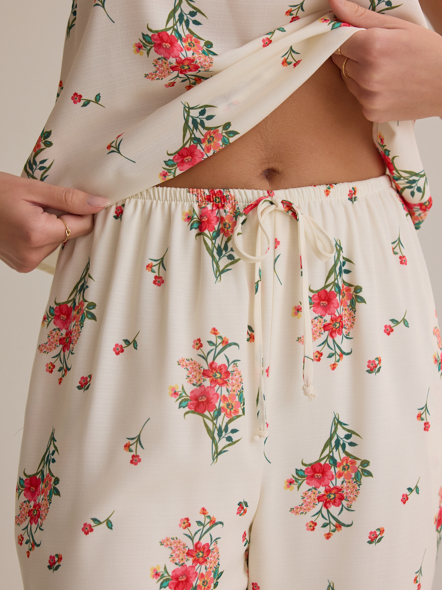 Lynley Floral Pants in Ivory Multi | Altar