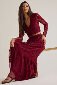 Arissa Embroidered Maxi Skirt - Altar'd State