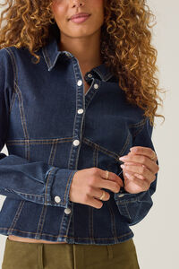 Bennett Denim Top Detail 2 - Altar'd State