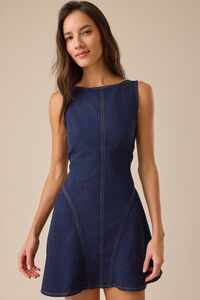 Winona Denim Mini Dress Detail 3 - Altar'd State