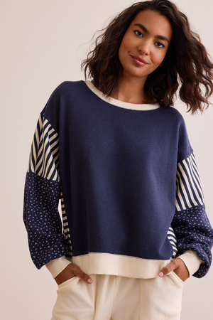 Contrast Patchwork Long Sleeve - Altar'd State - 