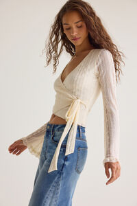 Arabelle Lace Wrap Top - Altar'd State