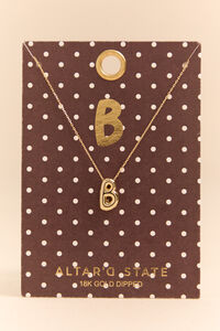 18k Gold B Bubble Monogram Necklace - Altar'd State