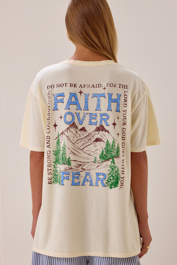 Faith Over Fear Mountain Tee Detail 5 - Altar'd State